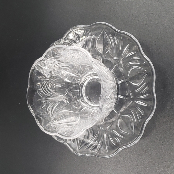 SOGA Fairmont Cup & Saucer 6 Place Set Clear Glass Belle - Picture 4 of 8